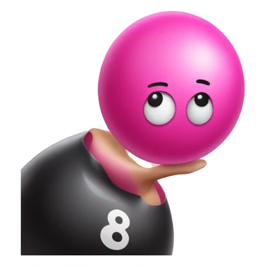 Pink 8 ball sticker