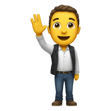 Me waving hello  sticker