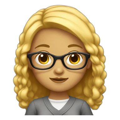 Studious girl sticker