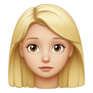 Blonde girl with far apart eyes  sticker