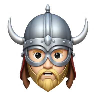 viking helmet in the air sticker