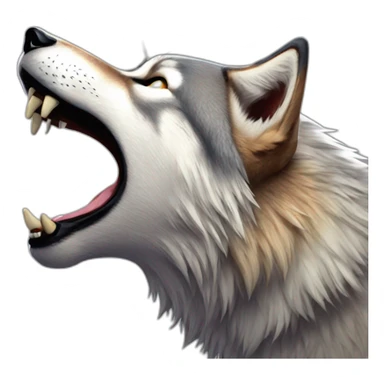 Howling wolf sticker