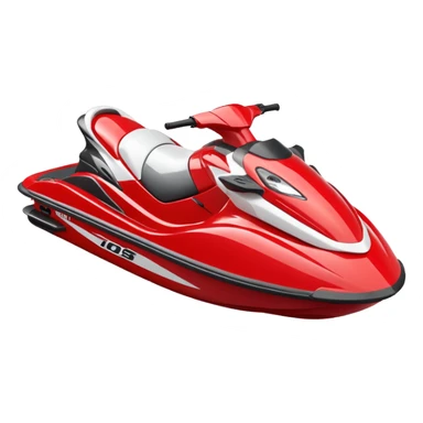 red and white jet ski sticker