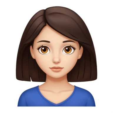 beautiful brunette girl with brown eyes  sticker