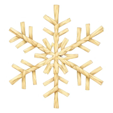 Snowflake made of straw sticker