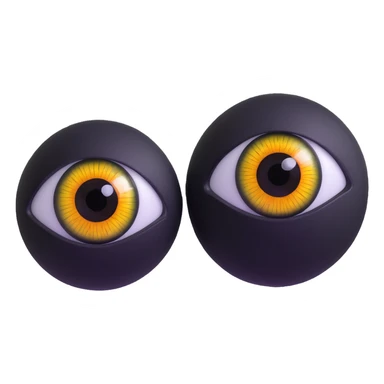 realistic 3D eyes with detailed iris sticker