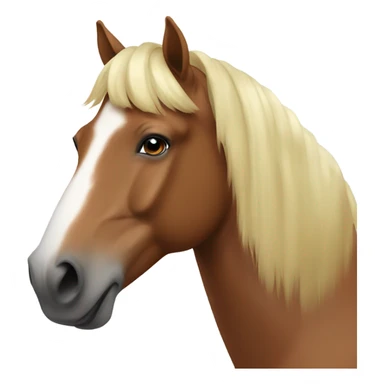 Horse with blonde mane and chestnut body sticker
