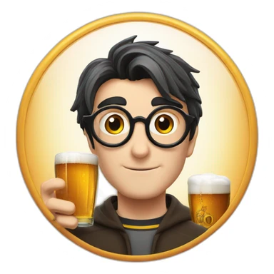 Harry Potter qui boit une bière sticker