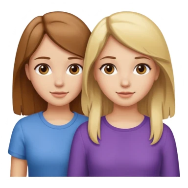 Two best Friends (Girls) one has Brown Hair and the oder has blonde hair sticker