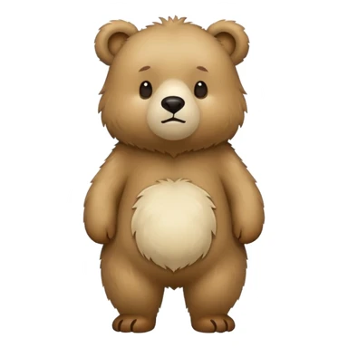 Bear with beige color sticker
