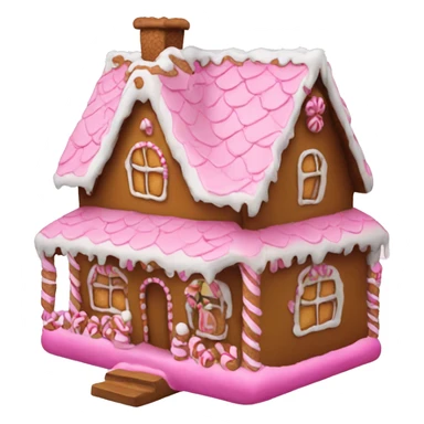 gingerbread house pink  sticker