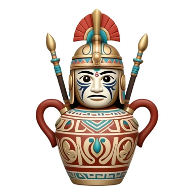 Moche ceramic warrior vessel sticker