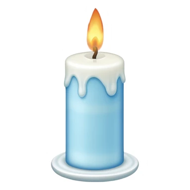 Christmas candle with light blue details sticker