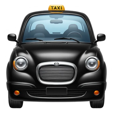 black small car taxi front sticker