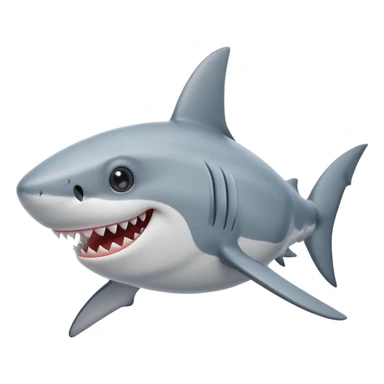 Funny shark sticker
