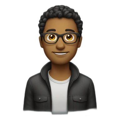 a guy wearing glasses and looking cool sticker