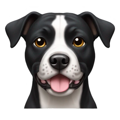Black staffordshire bullterrier dog sticker