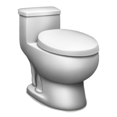 toilet with head poping out with huh? sticker