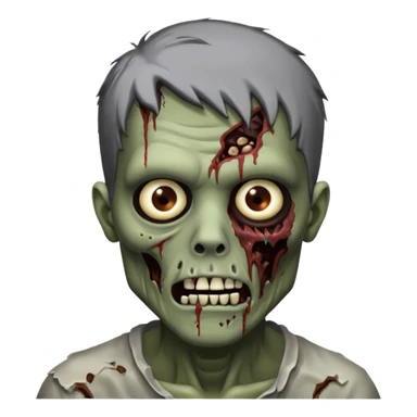 Zombie guy with black background sticker