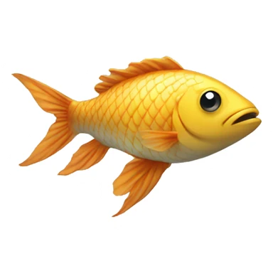 fish wearing a wig  sticker