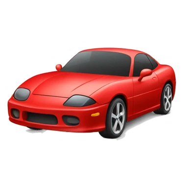 Red sports car with glasses  sticker