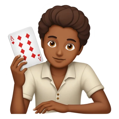 Caca qui joue au carte sticker