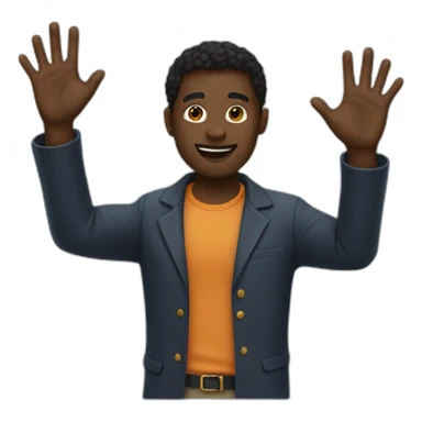 Blackman, waving sticker