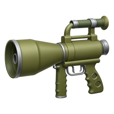 olive colored two-handled bazooka sticker