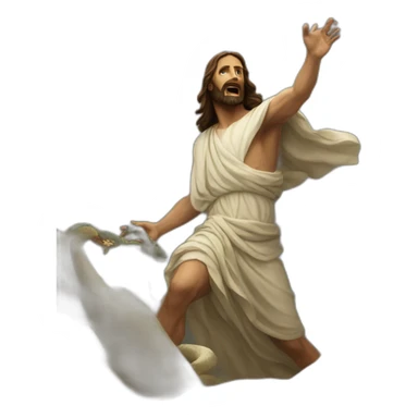 Jesus defeats the serpent sticker