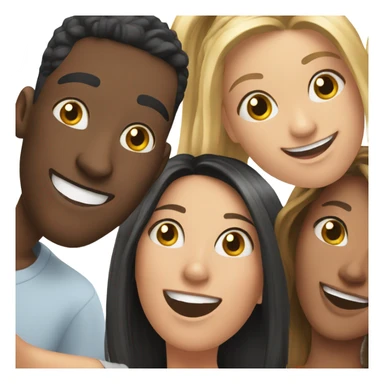 friends having fun selfie sticker
