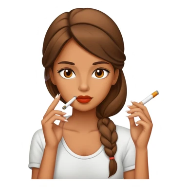 girl smoking cigarrete  sticker