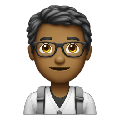 geek with phone sticker