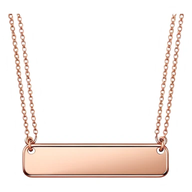 Rose gold horizontal bar necklace  sticker