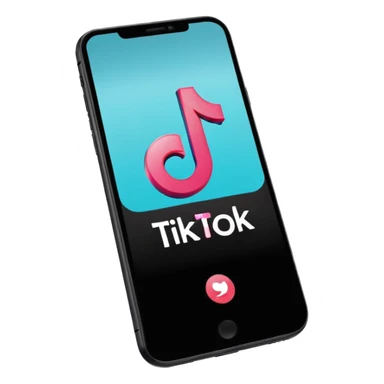 tiktok on phone sticker