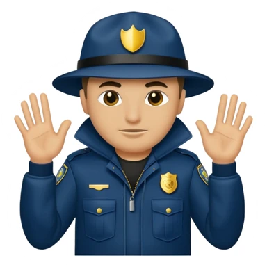 Peux tu me faire un policier gangster avec une cagoule qui fait des doigts d’honneur  sticker