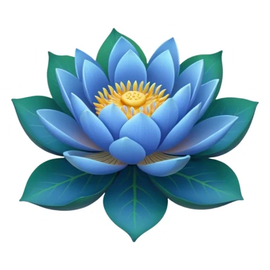 Blue lotus emoji boqute  sticker