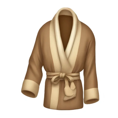 Brown silk slippers and robe sticker