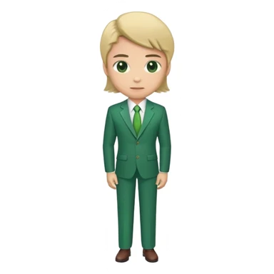green business suit with shoulder pads sticker
