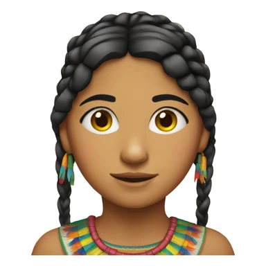 mexican mayan rural young girl sticker