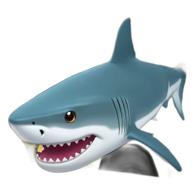 shark driving inside a school bus sticker