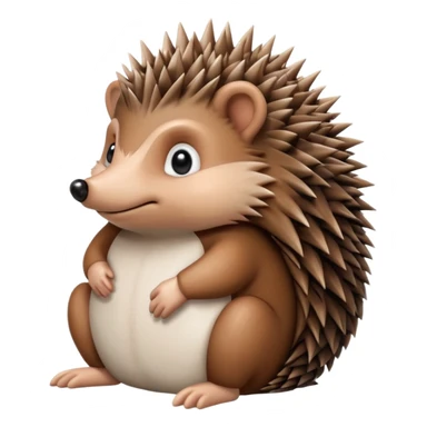 a sitting hedgehog  sticker