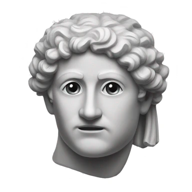 Black and white Greek Statue emoji sticker
