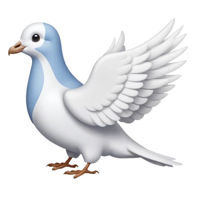 a dove with a letter in paws sticker