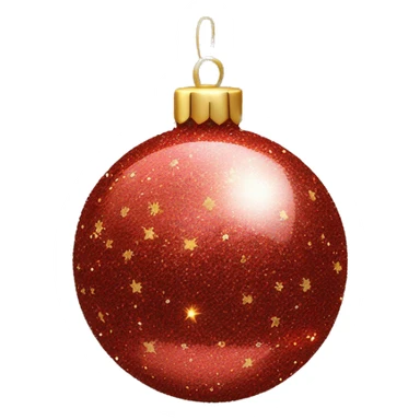 glitter Christmas bauble sticker