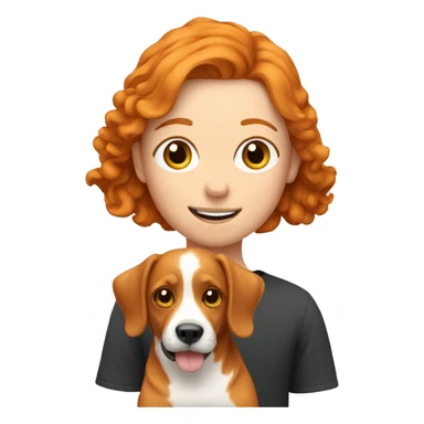 ginger with dog sticker