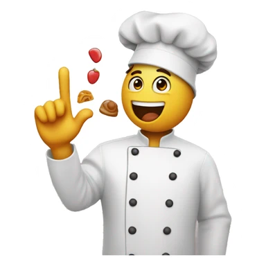 emoji blowing kiss with a chef’s hat  sticker