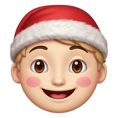 Cute christmas emoji sticker