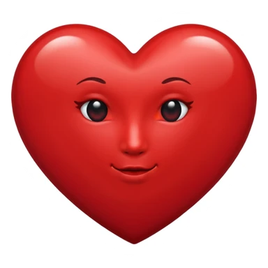 heart with a dark mirror reflection sticker