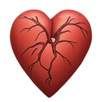 a veiny heart sticker