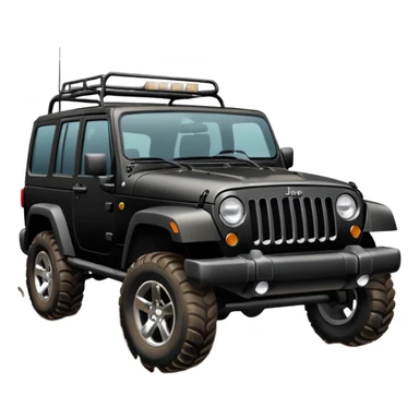 JEEP black color Jeep emoji suv sticker